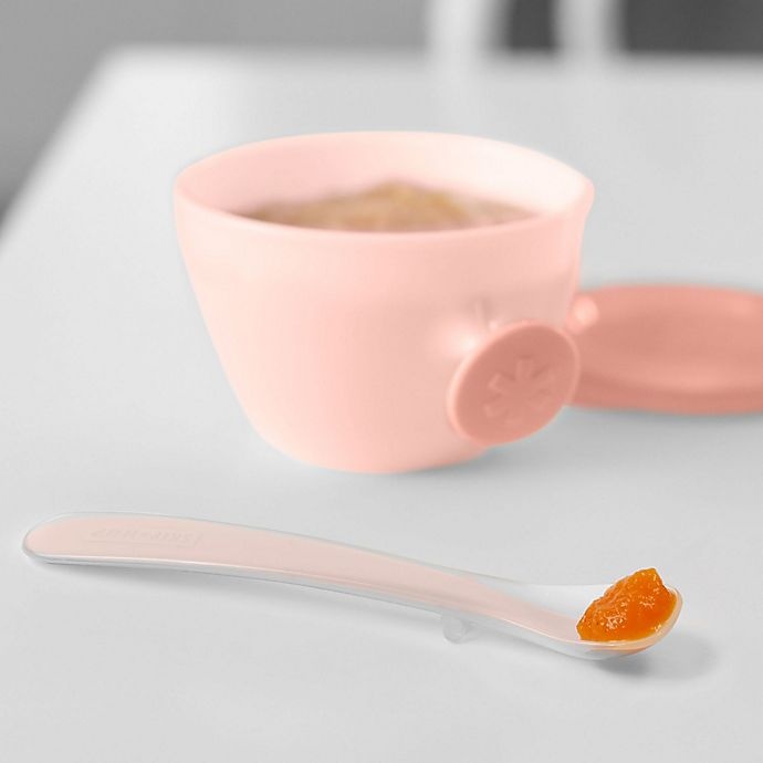 slide 9 of 9, Skip Hop SKIP*HOP Easy-Feed Spoons - Grey/Coral, 2 ct