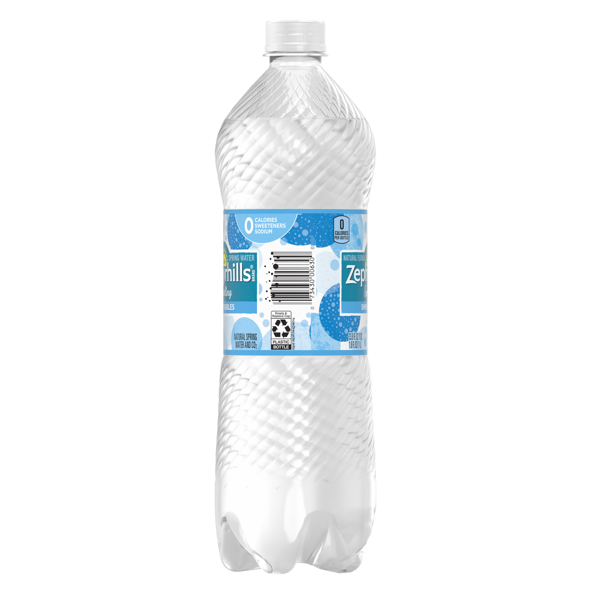 slide 2 of 4, Zephyrhills Sparkling Water, Simply Bubbles, 33.8 oz. Bottle, 33.8 oz