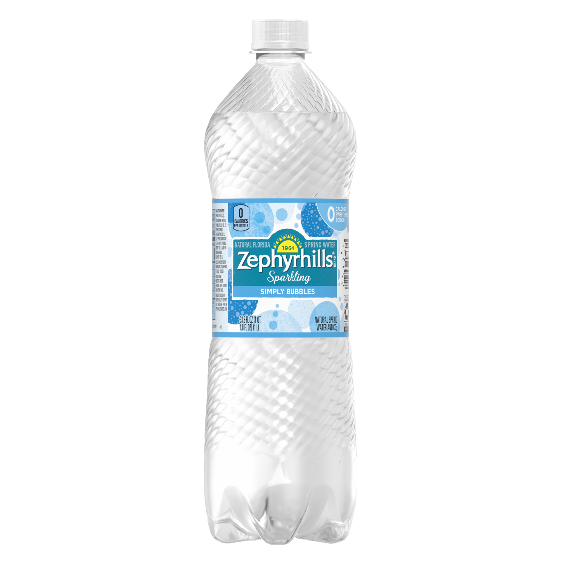 slide 4 of 4, Zephyrhills Sparkling Water, Simply Bubbles, 33.8 oz. Bottle, 33.8 oz