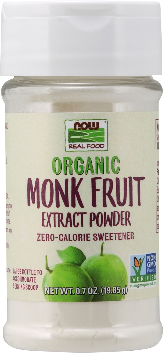 slide 4 of 6, NOW Real Food Monk Fruit Extract, Organic Powder- 0.7 oz, 0.7 oz