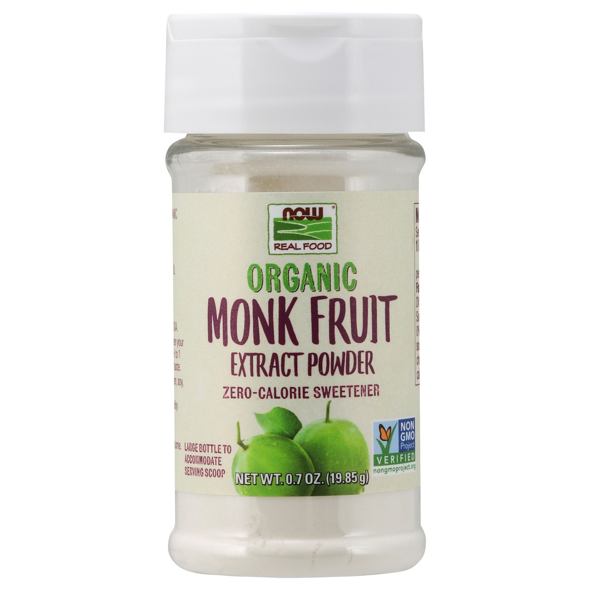slide 1 of 6, NOW Real Food Monk Fruit Extract, Organic Powder- 0.7 oz, 0.7 oz