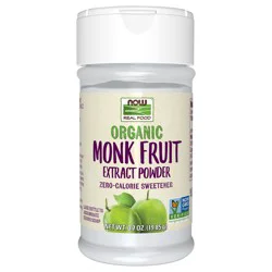NOW Real Food Monk Fruit Extract, Organic Powder - 0.7 oz