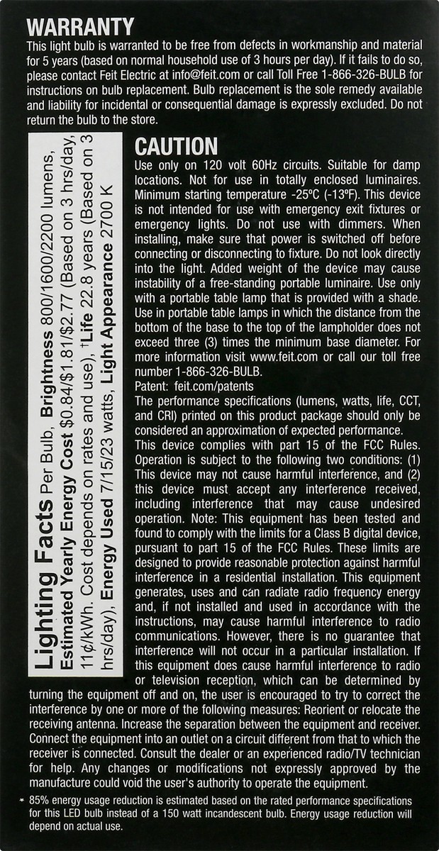 slide 4 of 11, Feit Electric Enhance LED Soft White 3 Way Bulb 1 ea, 1 ea