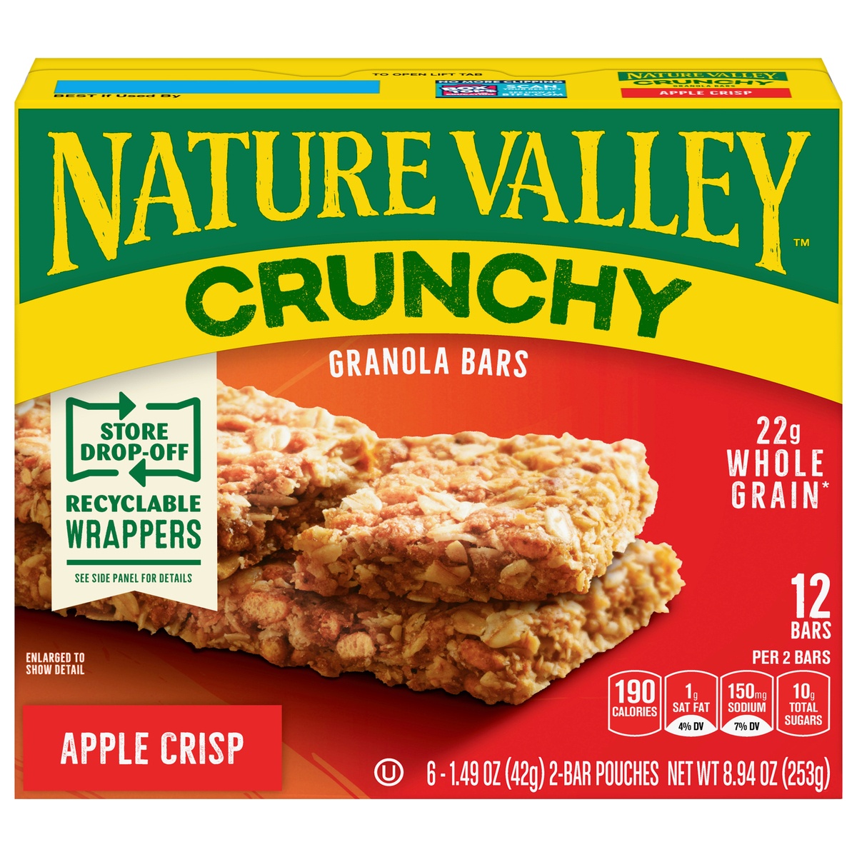 slide 1 of 1, Nature Valley Crunchy Granola Bar Apple Crisp, 12 ct, 8.94 oz, 8.94 oz