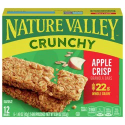 Nature Valley Crunchy Granola Bars, Apple Crisp, Limited Edition Box, 12 Bars, 8.94 oz (6 Pouches)