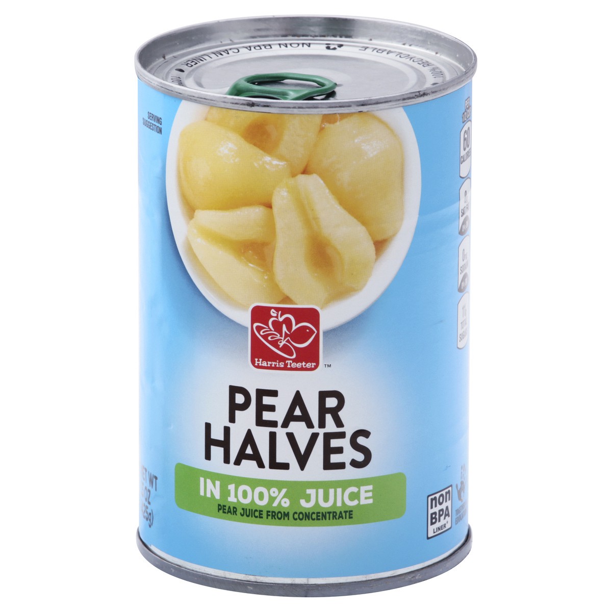 slide 1 of 8, Harris Teeter Pear Halves In Juice, 15 oz