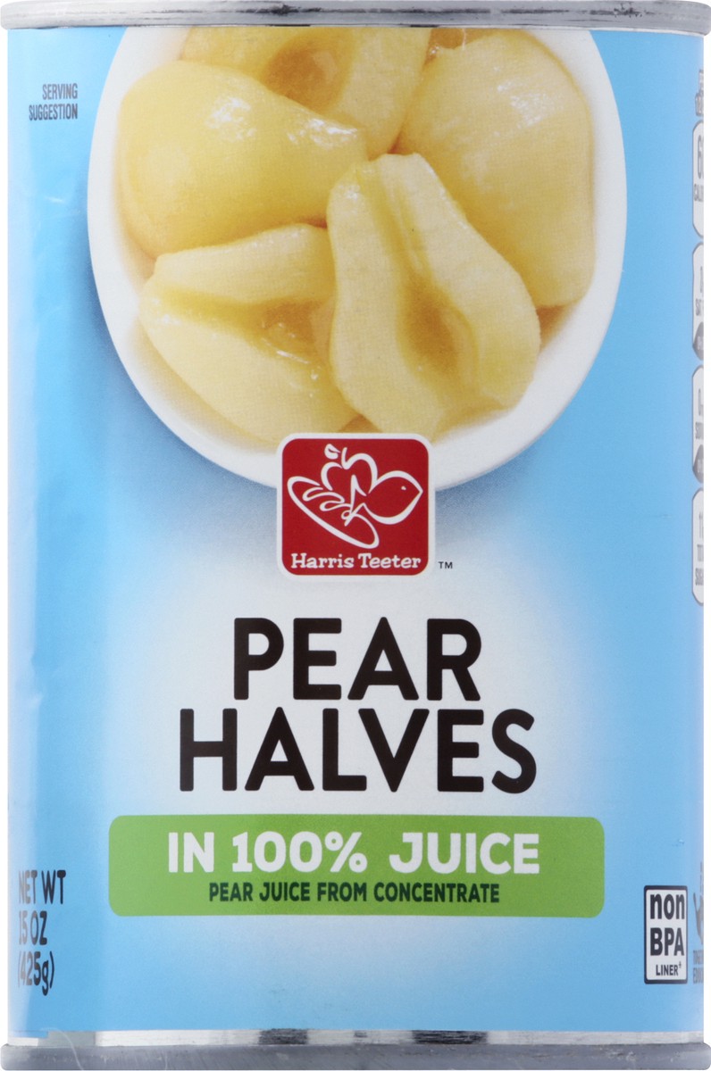 slide 7 of 8, Harris Teeter Pear Halves In Juice, 15 oz