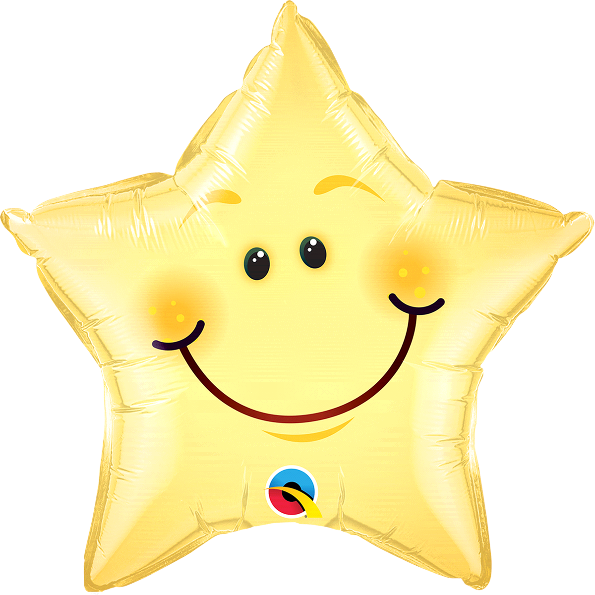 slide 2 of 2, Smiley Face Star 20 foil balloon, 1 ct