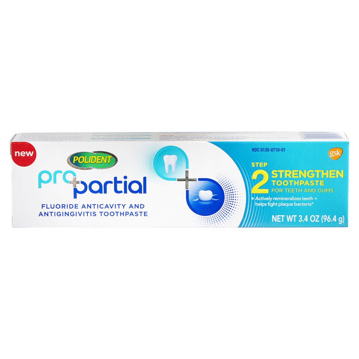 slide 1 of 9, Polident ProPartial Fluoride Anticavity and Antigingivitis Toothpaste, 3.4 oz