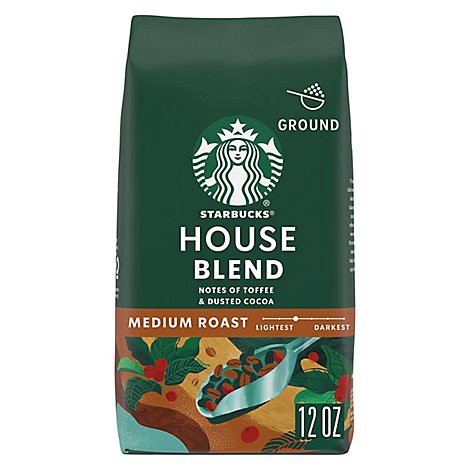 slide 1 of 1, Starbucks House Blend 100% Arabica Medium Roast Ground Coffee Bag - 12 Oz, 12 oz