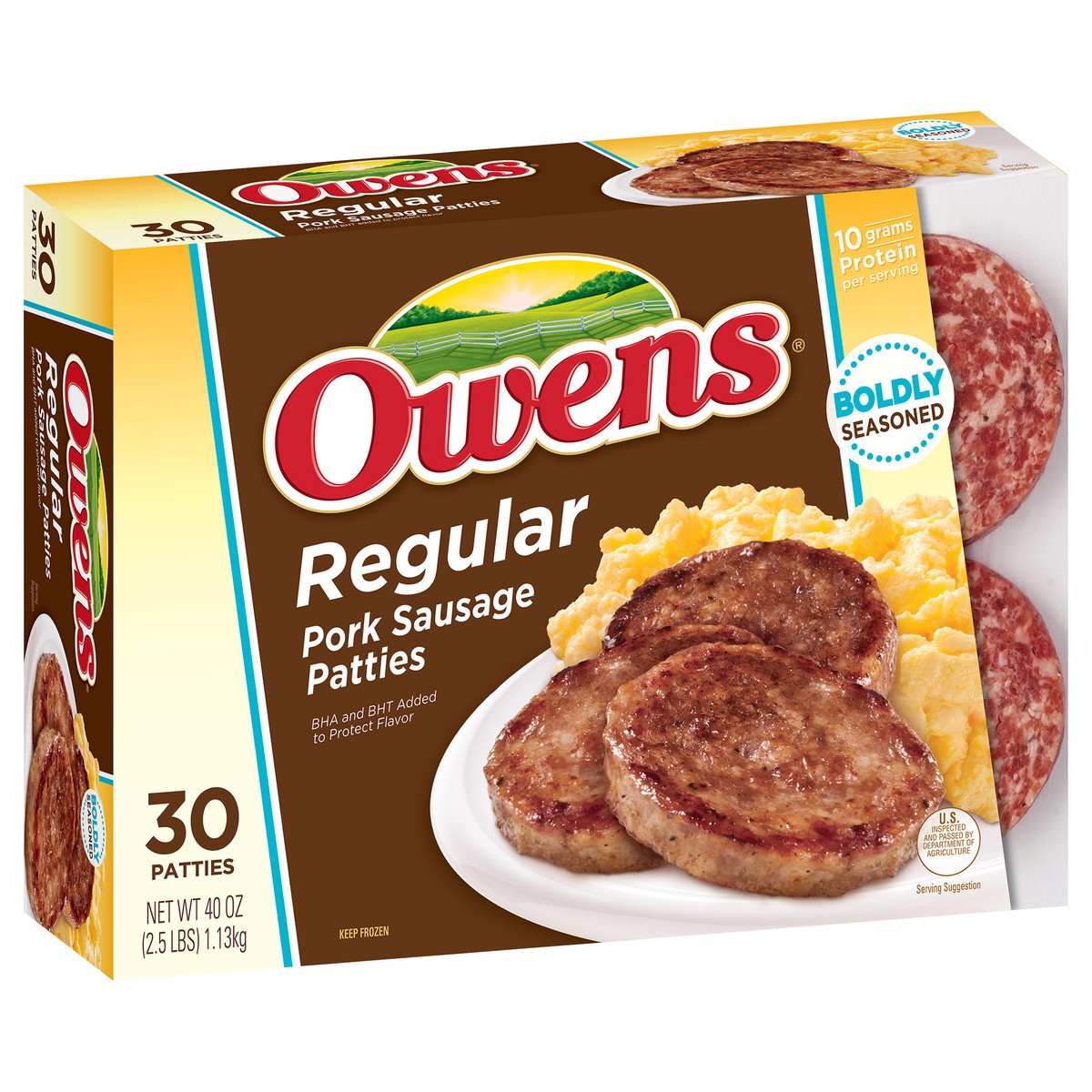 slide 2 of 8, Owens Original Sausage Patties, 30 Count, 40 oz, 30 ct