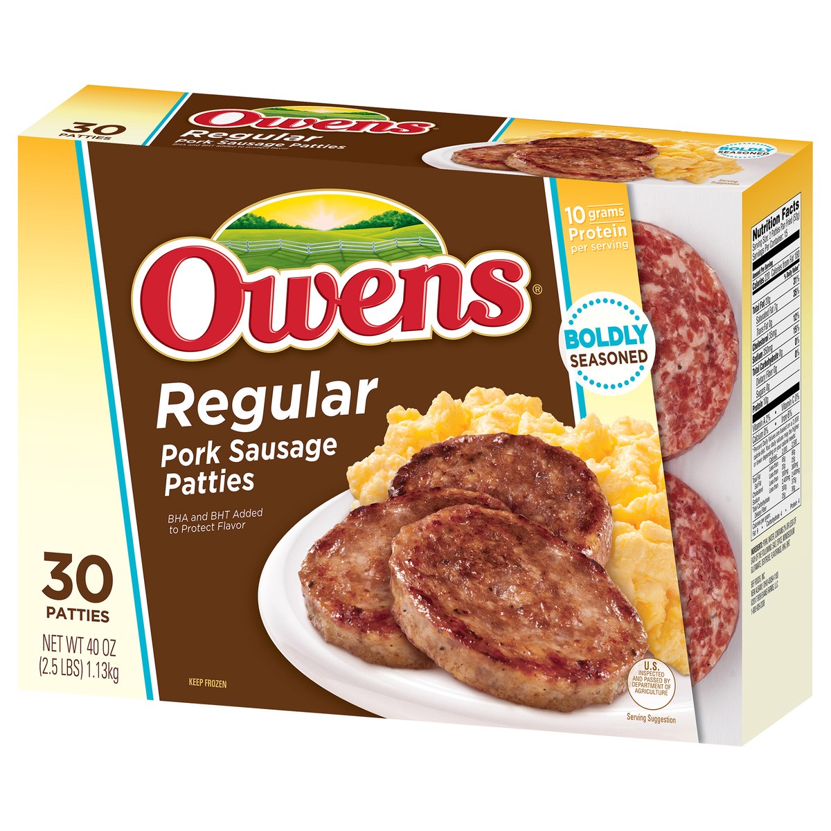slide 4 of 8, Owens Original Sausage Patties, 30 Count, 40 oz, 30 ct