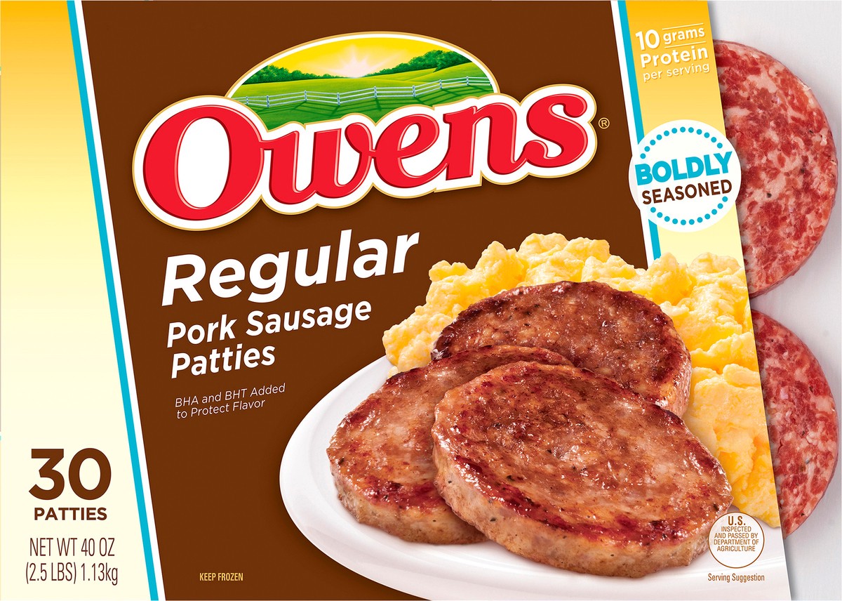 slide 6 of 8, Owens Original Sausage Patties, 30 Count, 40 oz, 30 ct