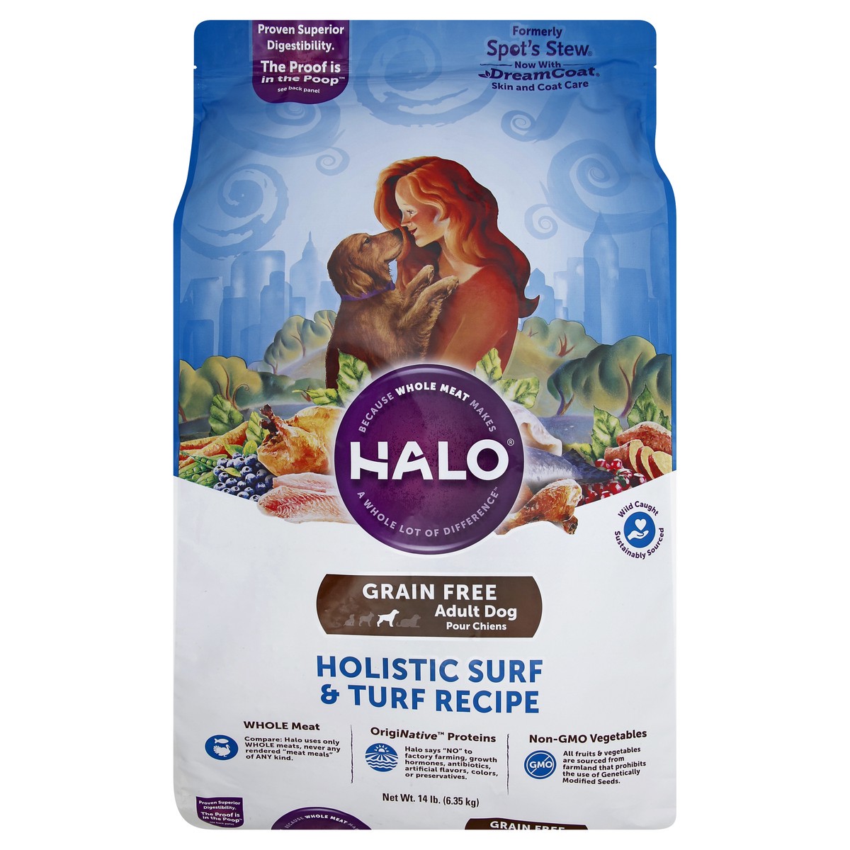 slide 8 of 8, Halo Dog Food 14 lb, 14 lb