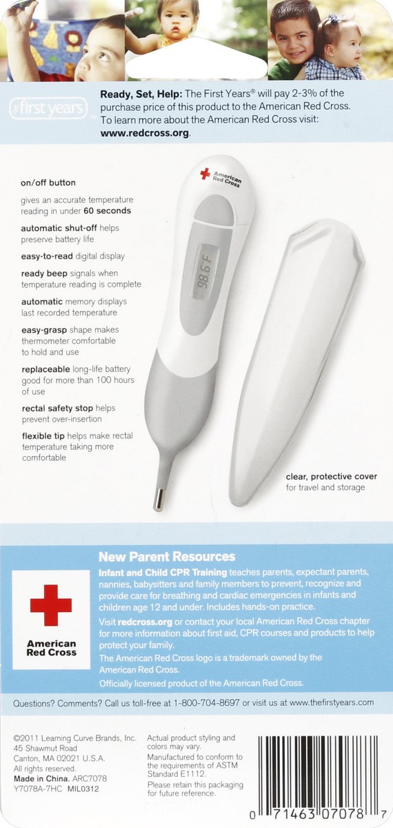 slide 6 of 6, The First Years Multi Use Digital Thermometer, 1 ct