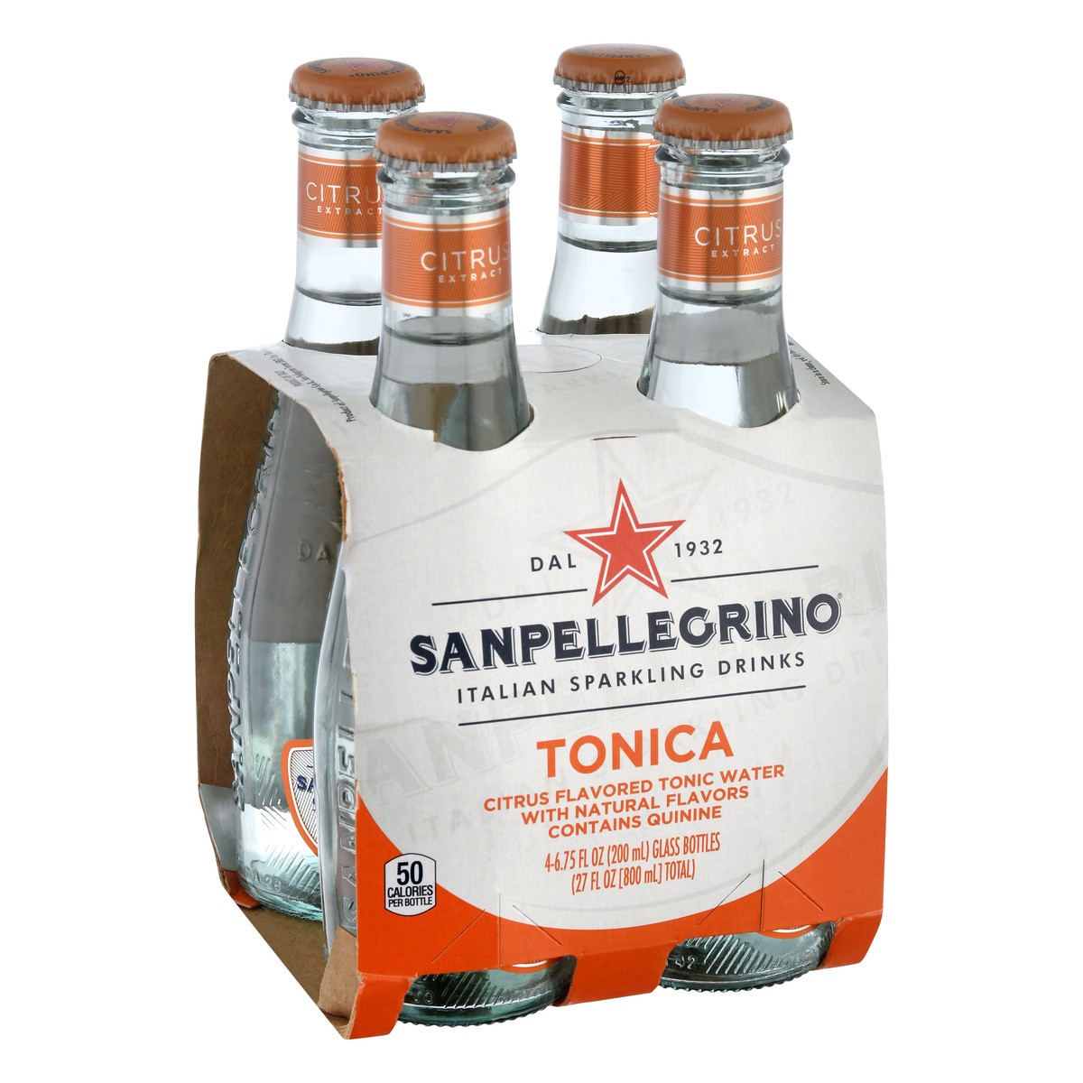 slide 6 of 9, SANPELLEGRINO Italian Sparkling Drinks Tonica with Citrus 6.76 oz. glass 4-pack - 27 oz, 27 oz