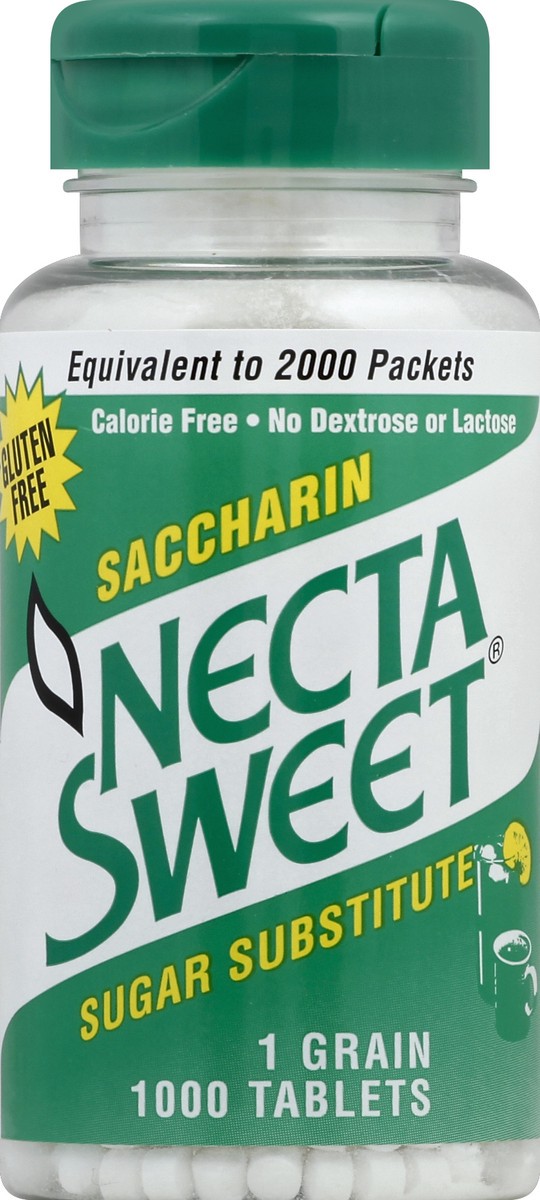 slide 2 of 2, Necta Sweet Sugar Substitute Saccharin Tablets, 1000 ct