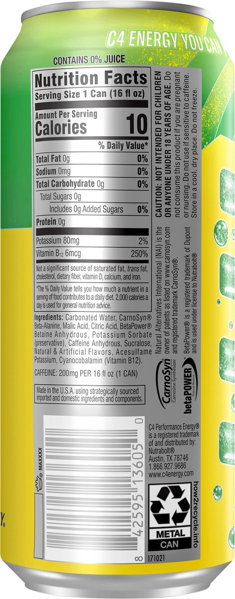 slide 9 of 12, C4 Perf Sour Gummy - 16 oz, 16 oz