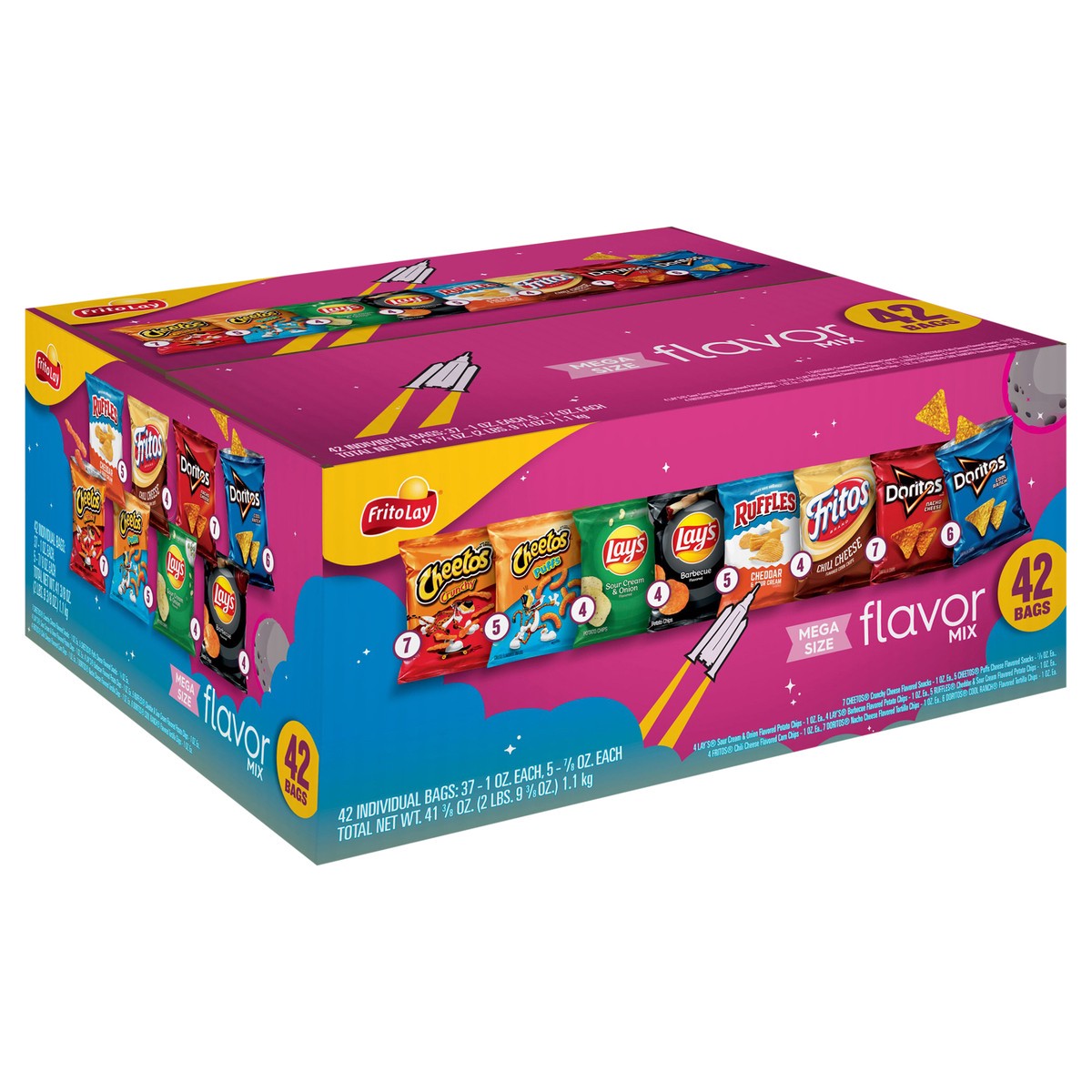 slide 11 of 15, Frito-Lay Snacks Flavor Mix Variety 41 3/8 Oz 42 Count, 42 ct