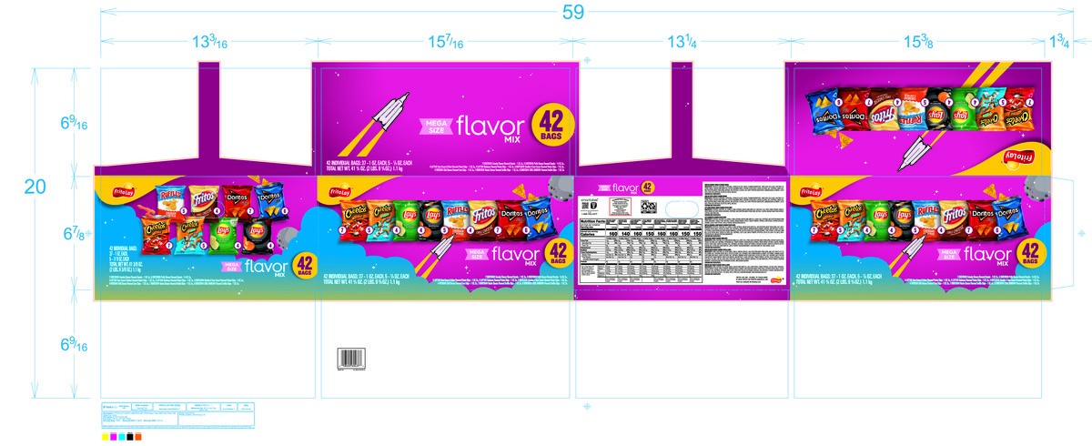 slide 7 of 15, Frito-Lay Snacks Flavor Mix Variety 41 3/8 Oz 42 Count, 42 ct