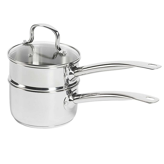 slide 1 of 1, SALT Stainless Steel Double Boiler, 2 qt