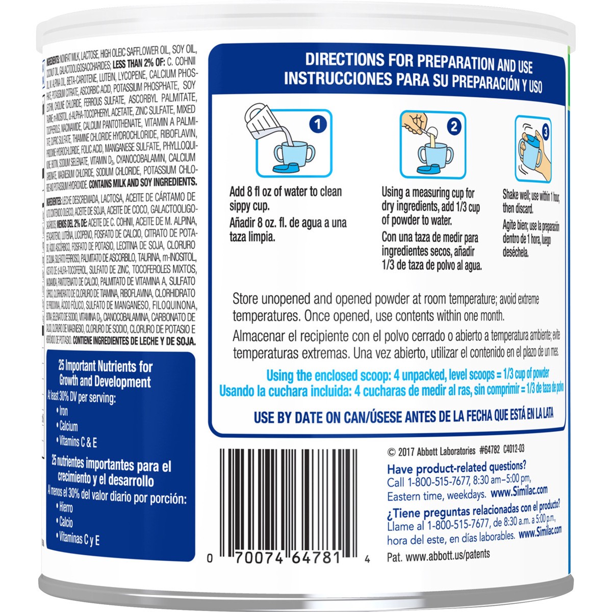 slide 4 of 13, Similac Go & Grow by Similac Toddler Drink Powder 24 oz Can, 24 oz