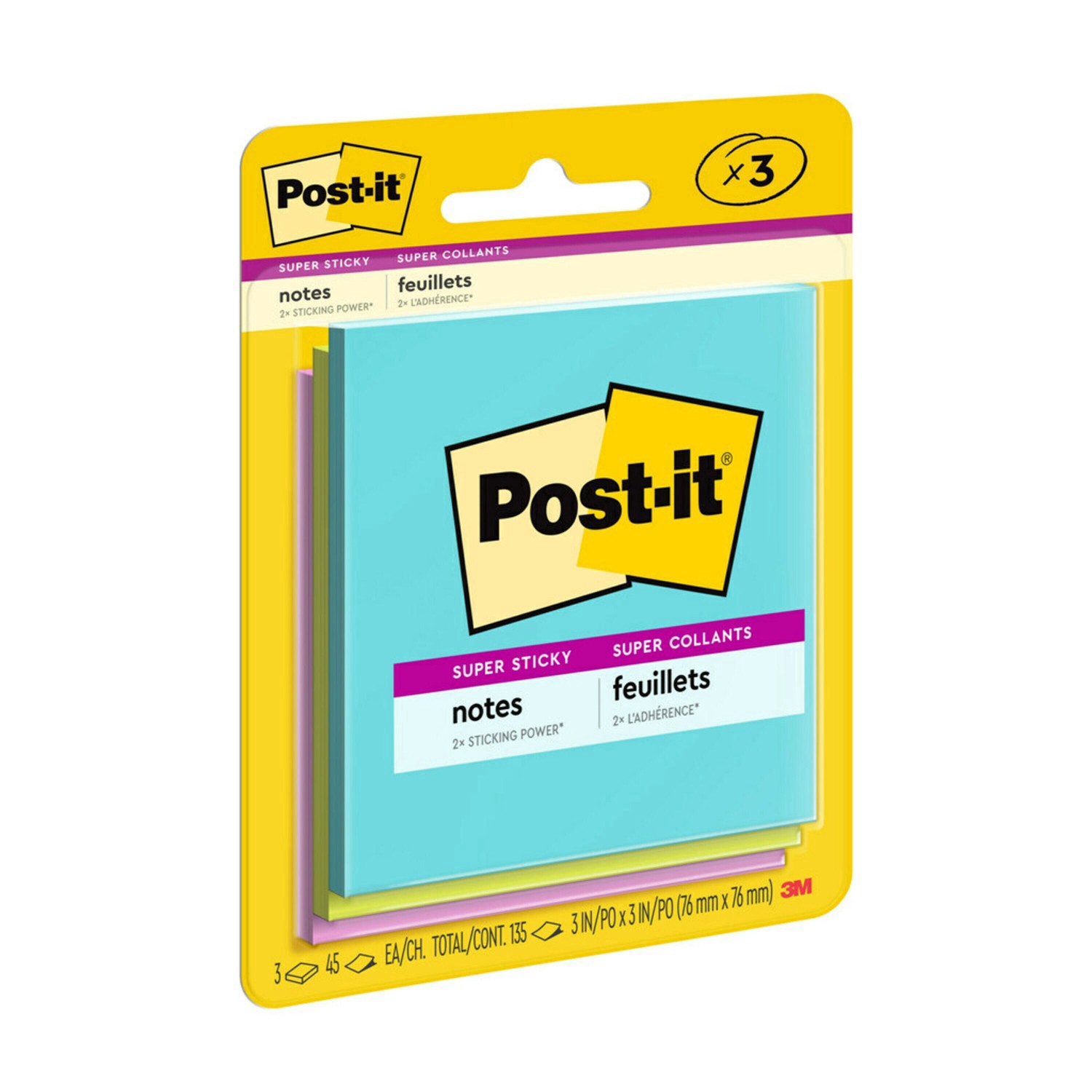 slide 63 of 129, Post-it Super Sticky Note Pads, 3 ct