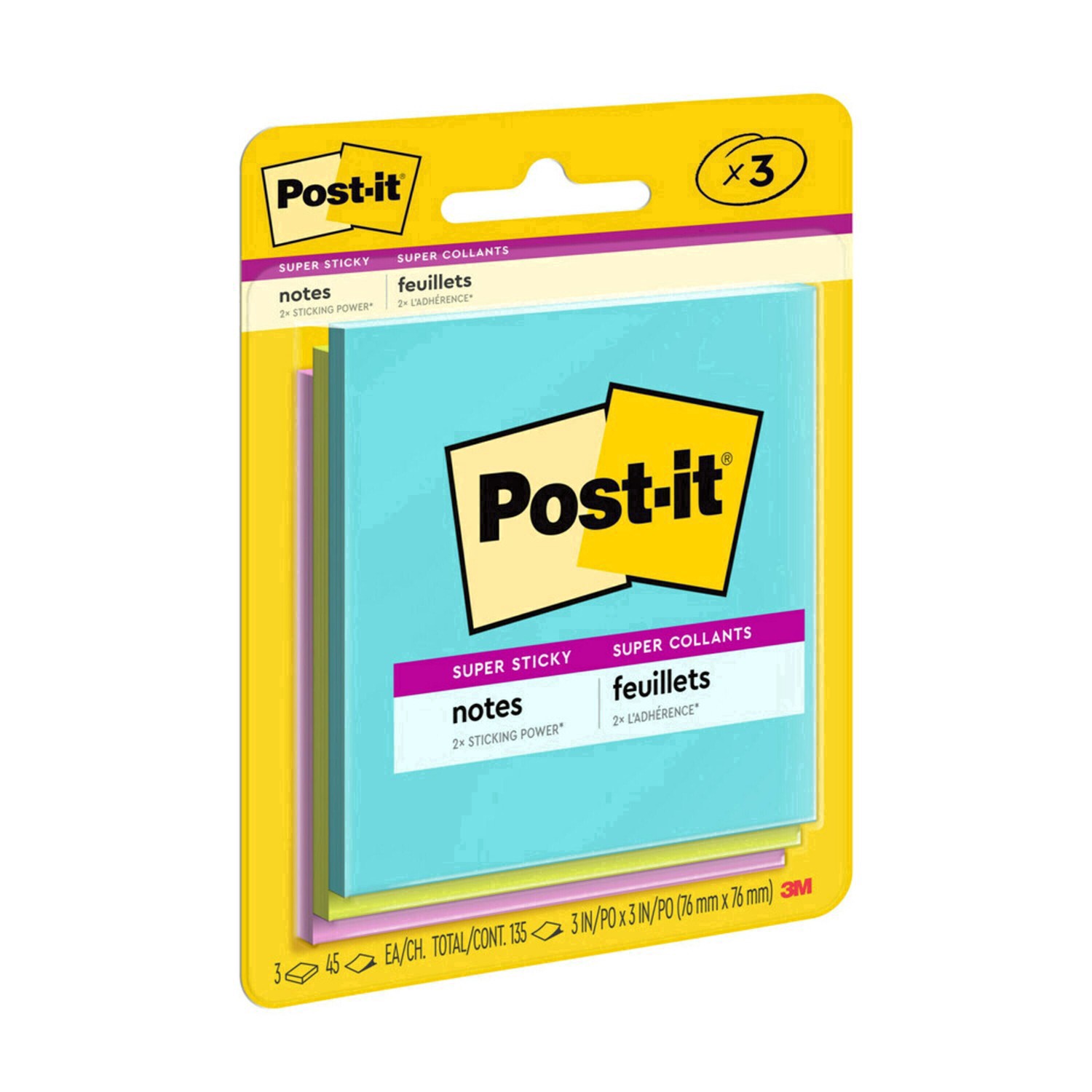 slide 74 of 129, Post-it Super Sticky Note Pads, 3 ct