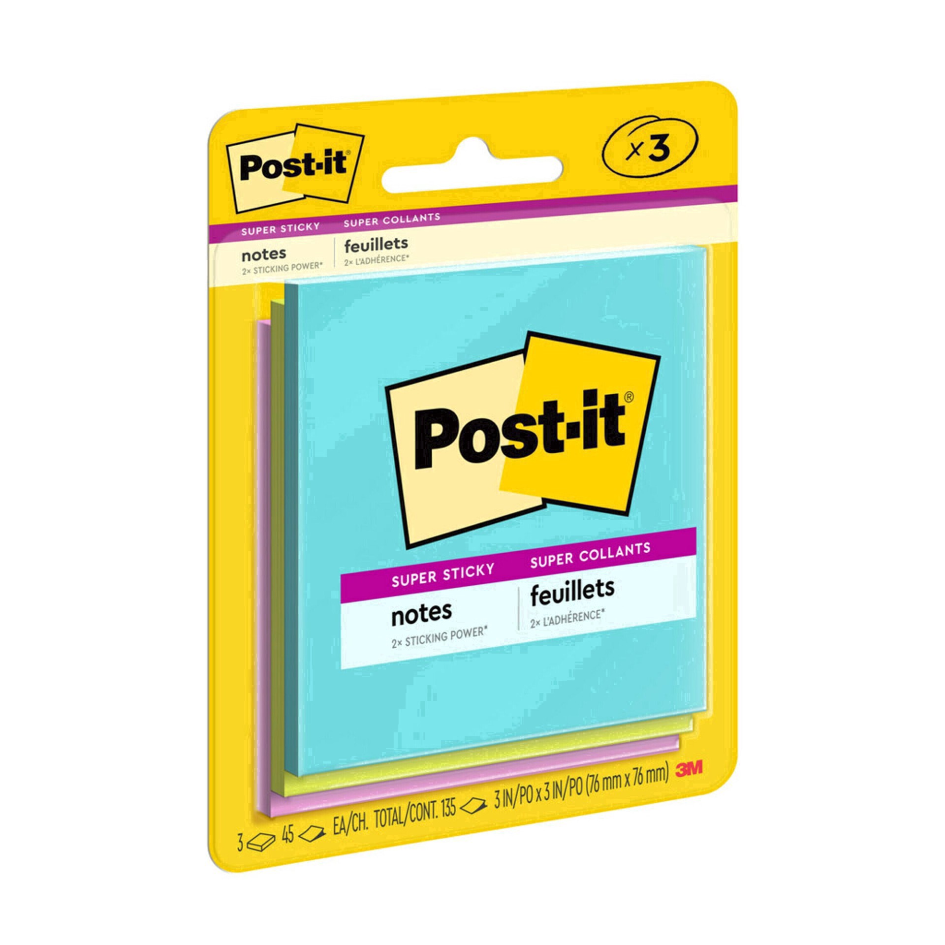 slide 129 of 129, Post-it Super Sticky Note Pads, 3 ct