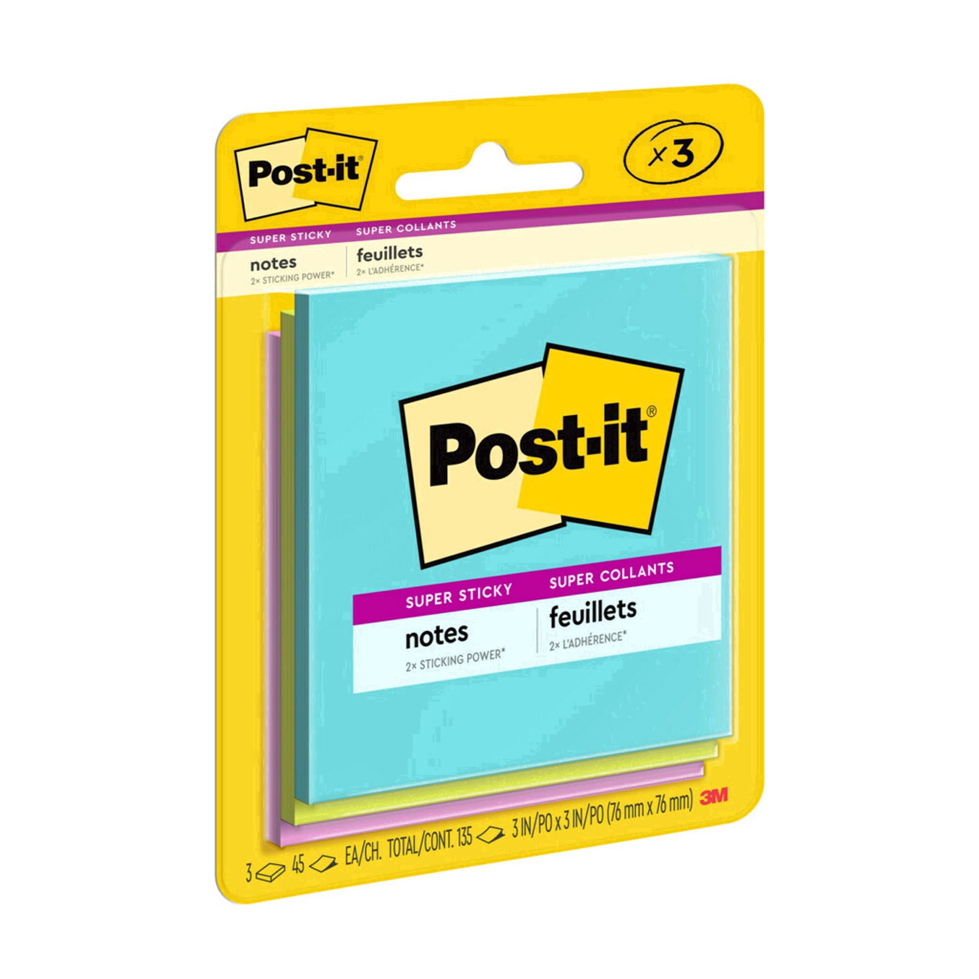 slide 6 of 129, Post-it Super Sticky Note Pads, 3 ct