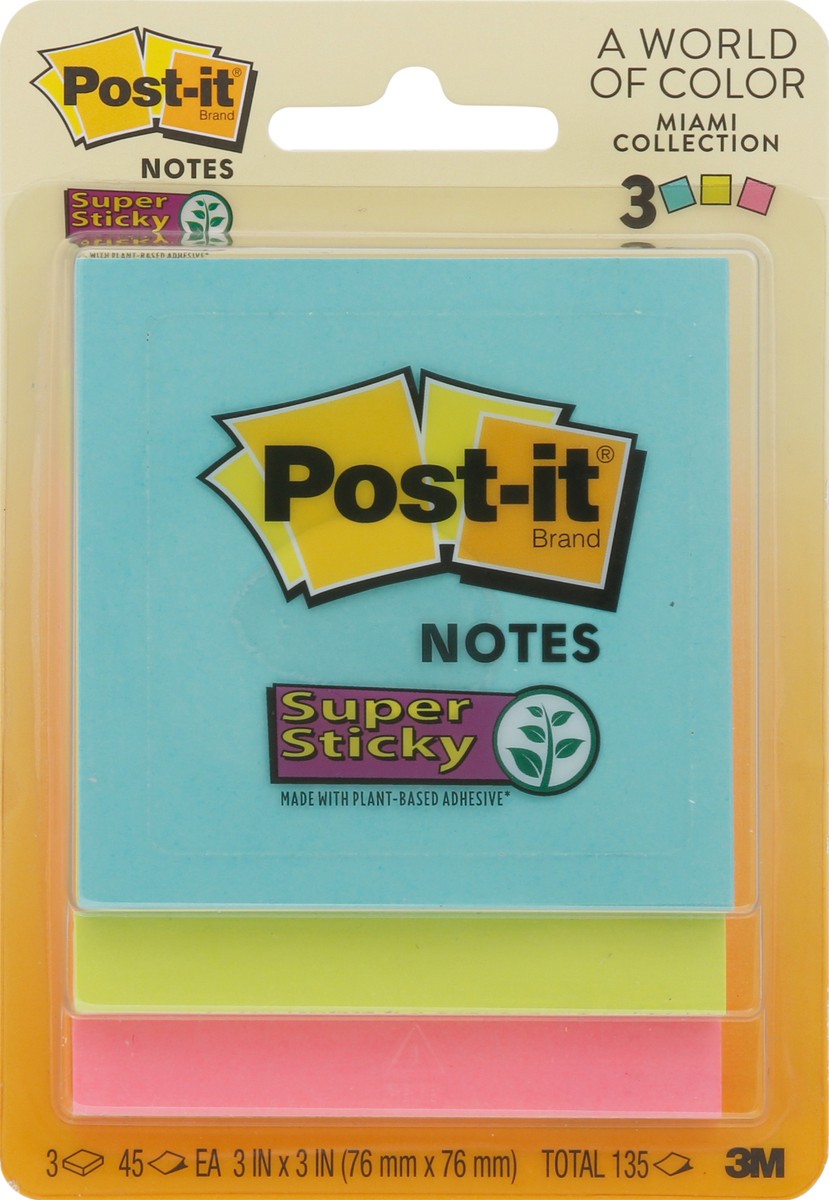 slide 1 of 129, Post-it Super Sticky Note Pads, 3 ct