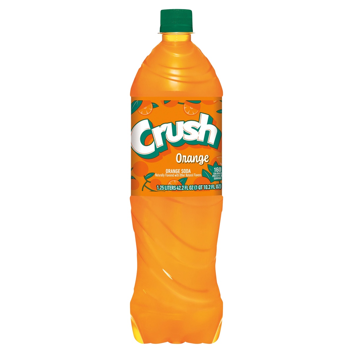 slide 1 of 1, Crush Orange Soda Bottle, 1.25 liter