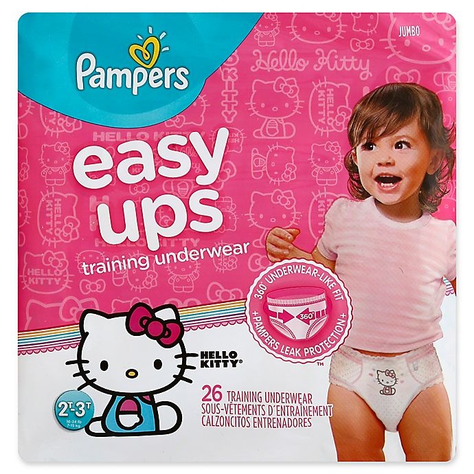 slide 2 of 7, Pampers Easy Ups Girls Training Pants Jumbo Pack, Size 2t-3t, 26 ct