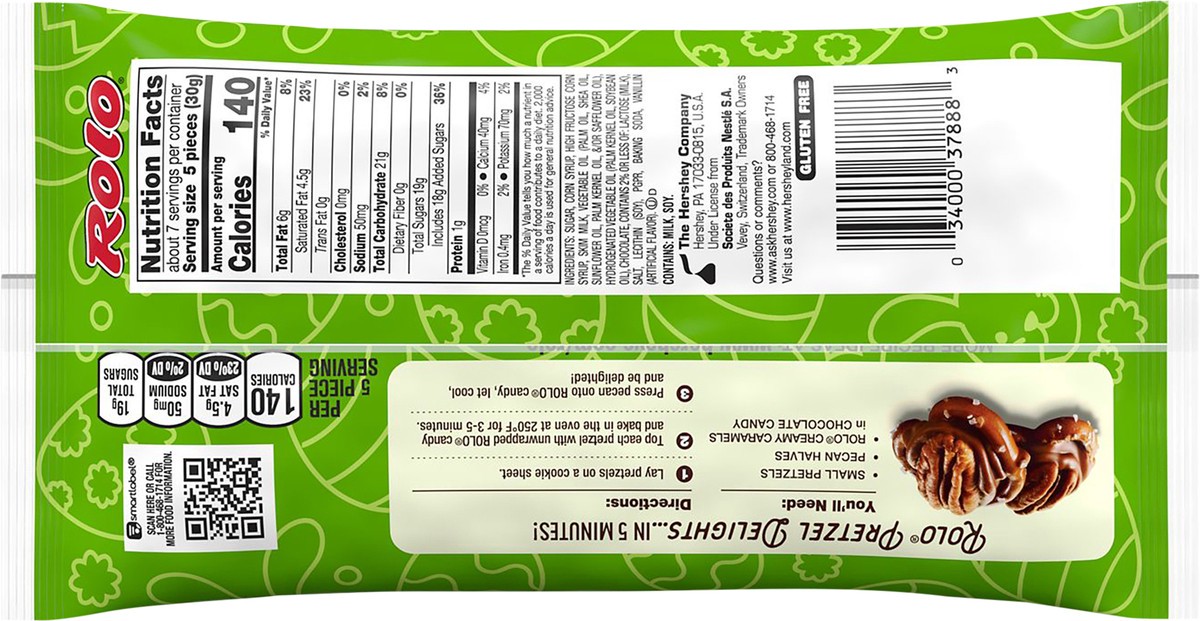 slide 2 of 3, ROLO Creamy Caramel Wrapped in Rich Chocolate Candy, Easter, 7.8 oz, Bag, 7.8 oz