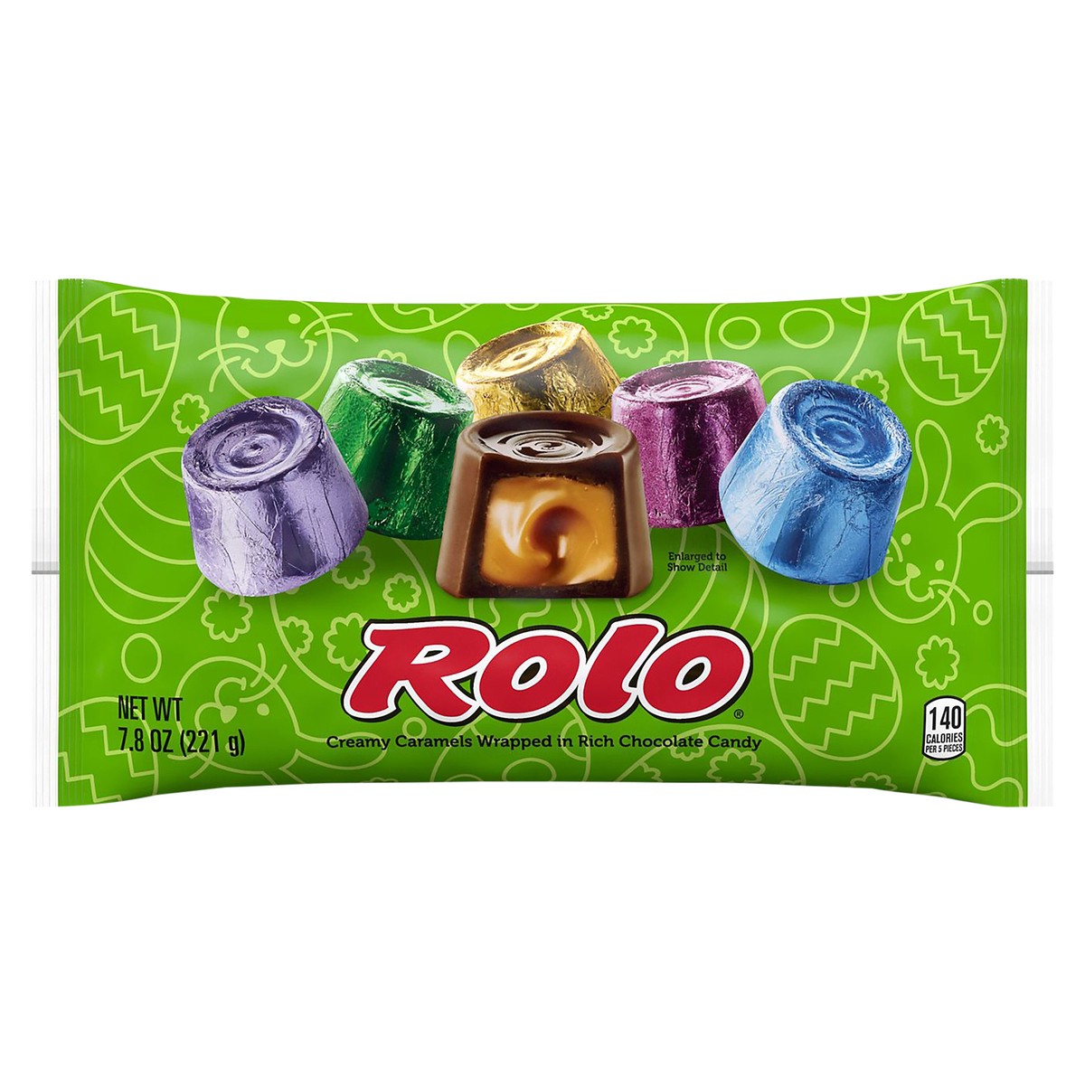slide 1 of 3, ROLO Creamy Caramel Wrapped in Rich Chocolate Candy, Easter, 7.8 oz, Bag, 7.8 oz