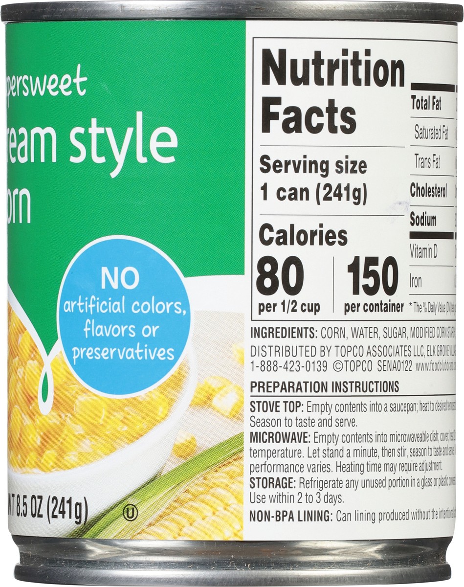 slide 7 of 16, Food Club Cream Style Supersweet Corn 8.5 oz, 8.5 oz