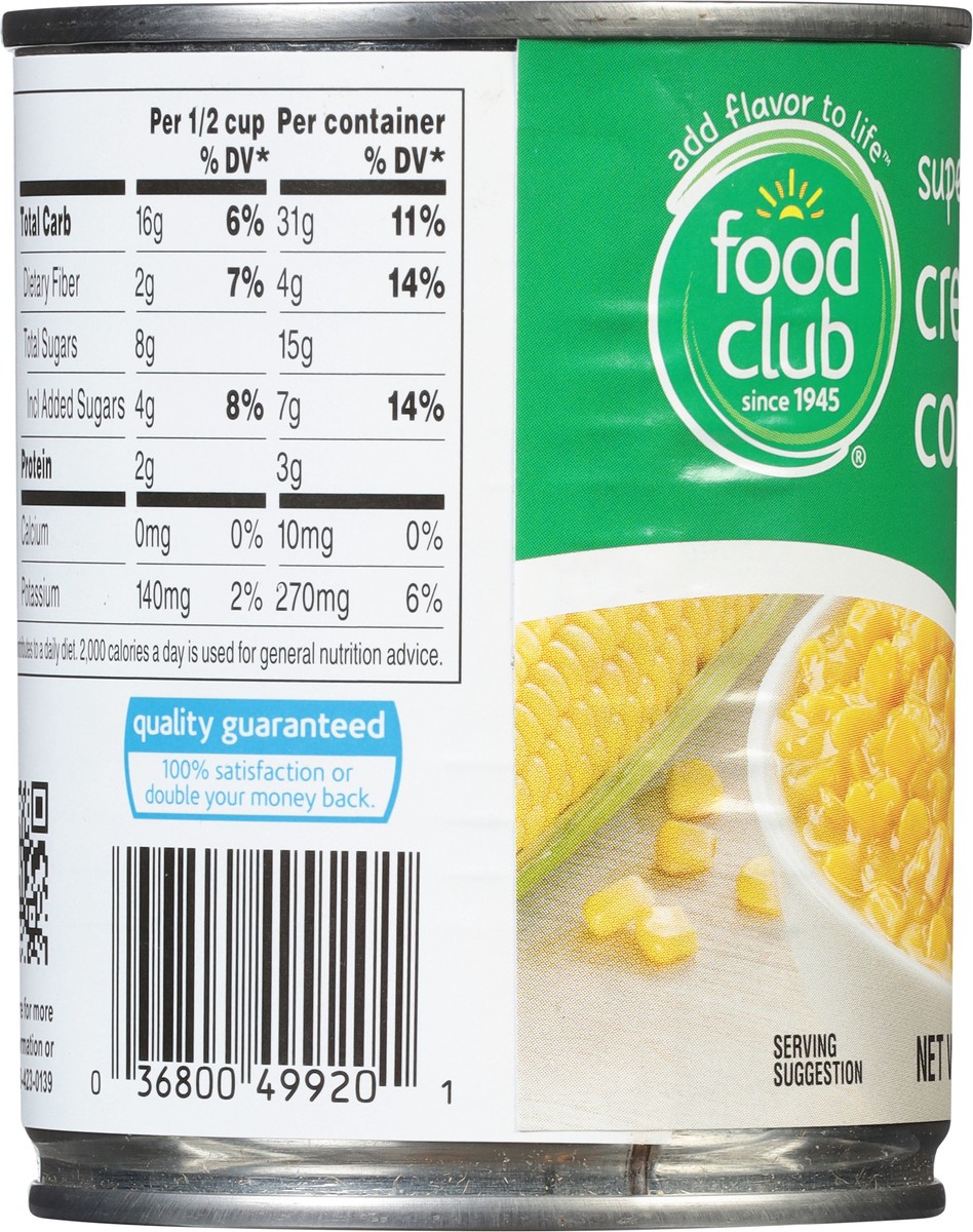 slide 5 of 16, Food Club Cream Style Supersweet Corn 8.5 oz, 8.5 oz