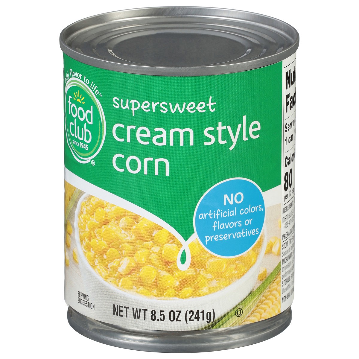 slide 16 of 16, Food Club Cream Style Supersweet Corn 8.5 oz, 8.5 oz
