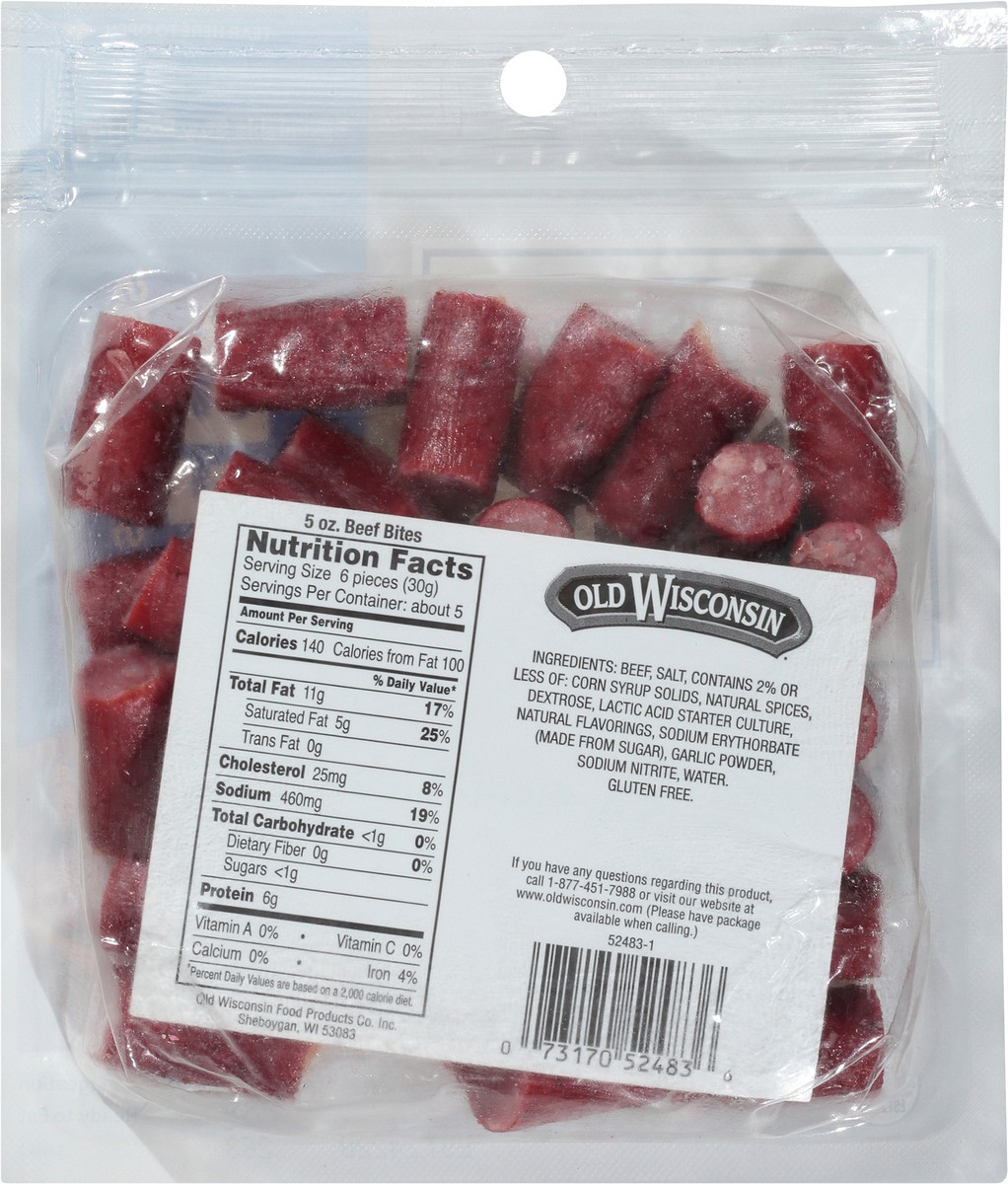 slide 6 of 7, Old Wisconsin Beef Sausage Snack Bites 5 oz. Pouch, 5 oz