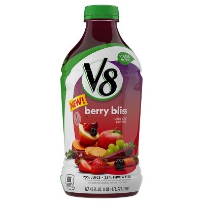slide 1 of 6, V8 Berry Bliss Juice, 46 oz