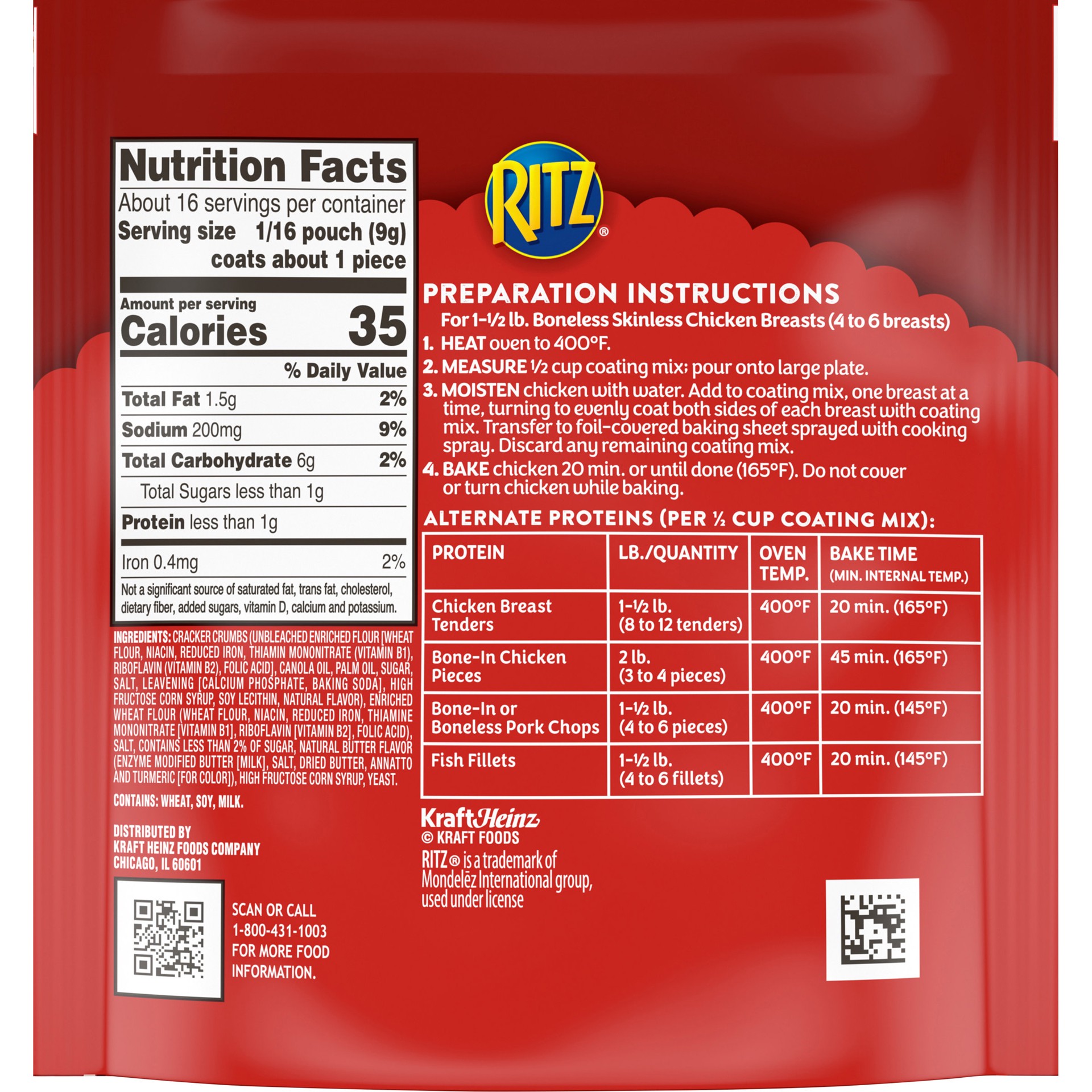 slide 2 of 5, Ritz Shake 'N Bake Original Ritz Flavored Seasoned Cracker Coating Mix, 5 oz Bag, 5 oz