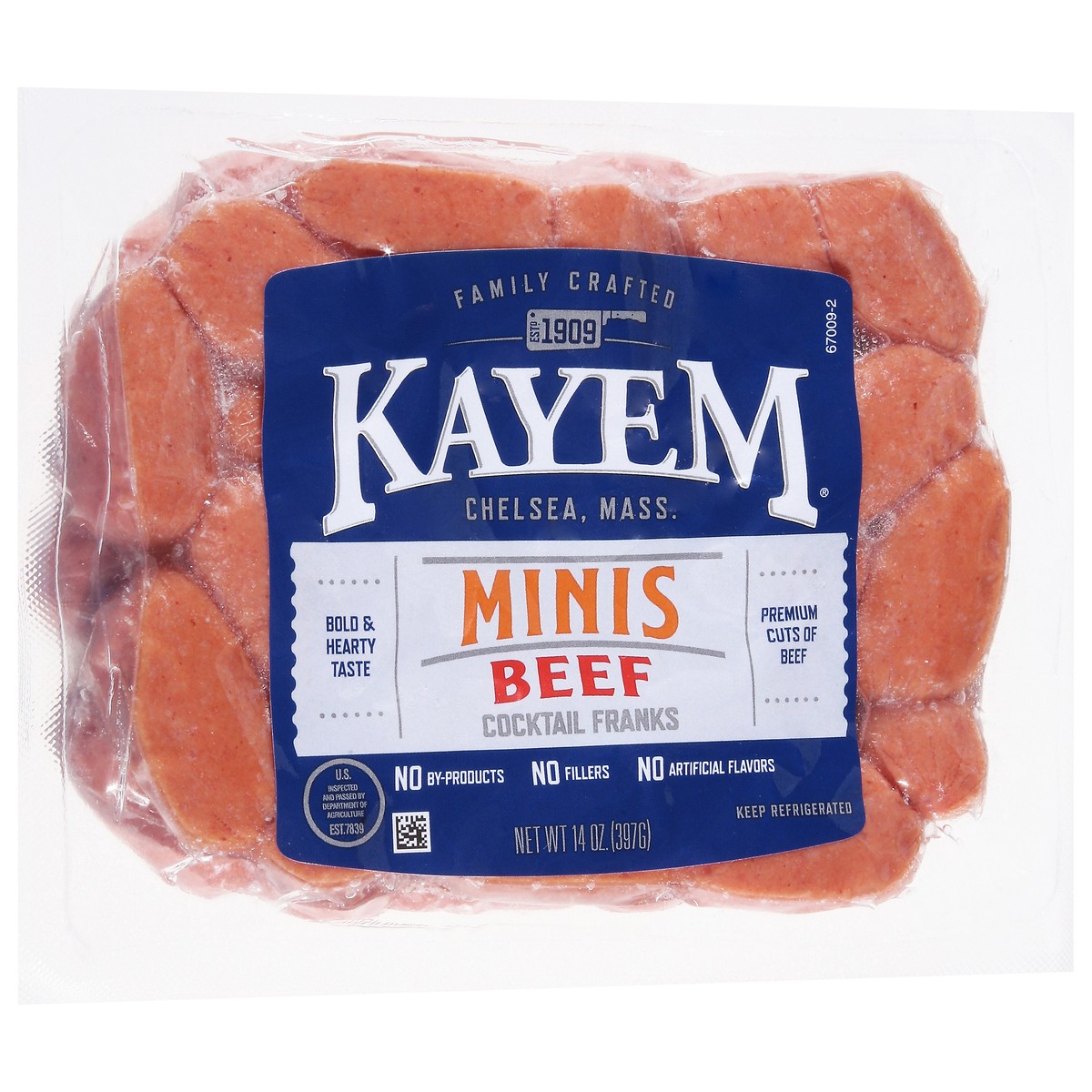slide 3 of 15, Kayem Beef Cocktail Franks Minis 14 oz, 14 oz