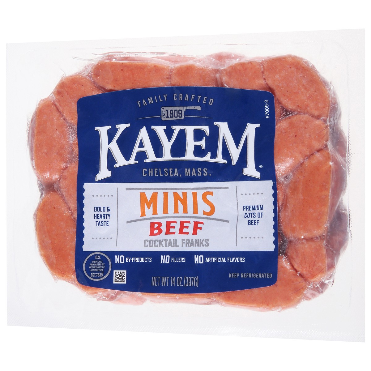 slide 9 of 15, Kayem Beef Cocktail Franks Minis 14 oz, 14 oz