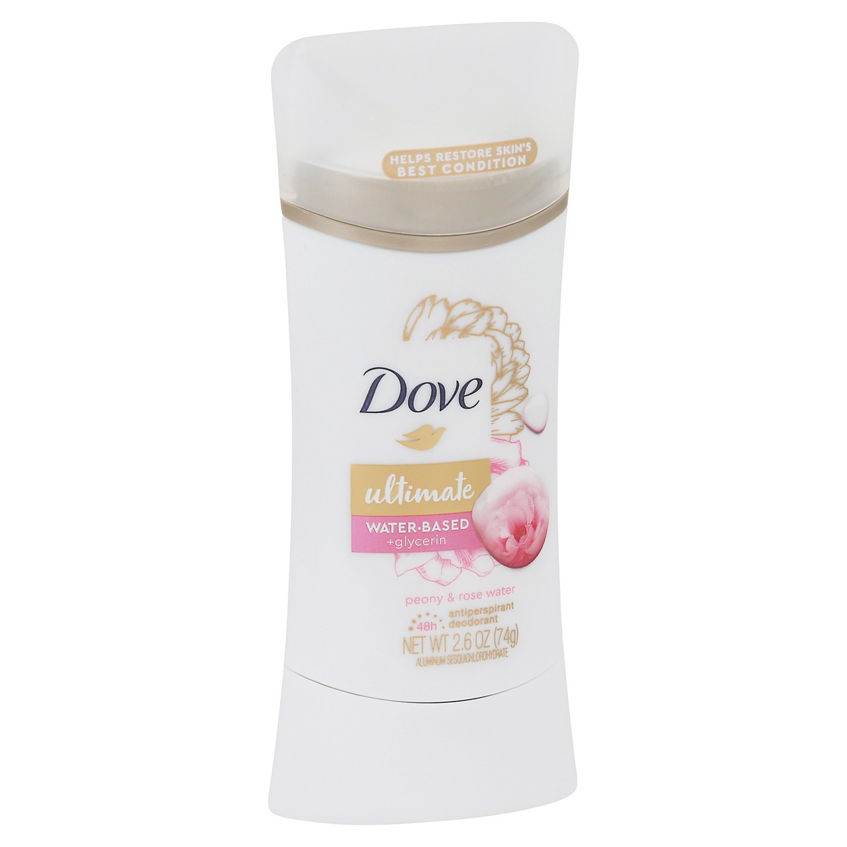 slide 3 of 9, Dove Ultimate Peony & Rose Water Antiperspirant Deodorant 2.6 oz, 2.6 oz