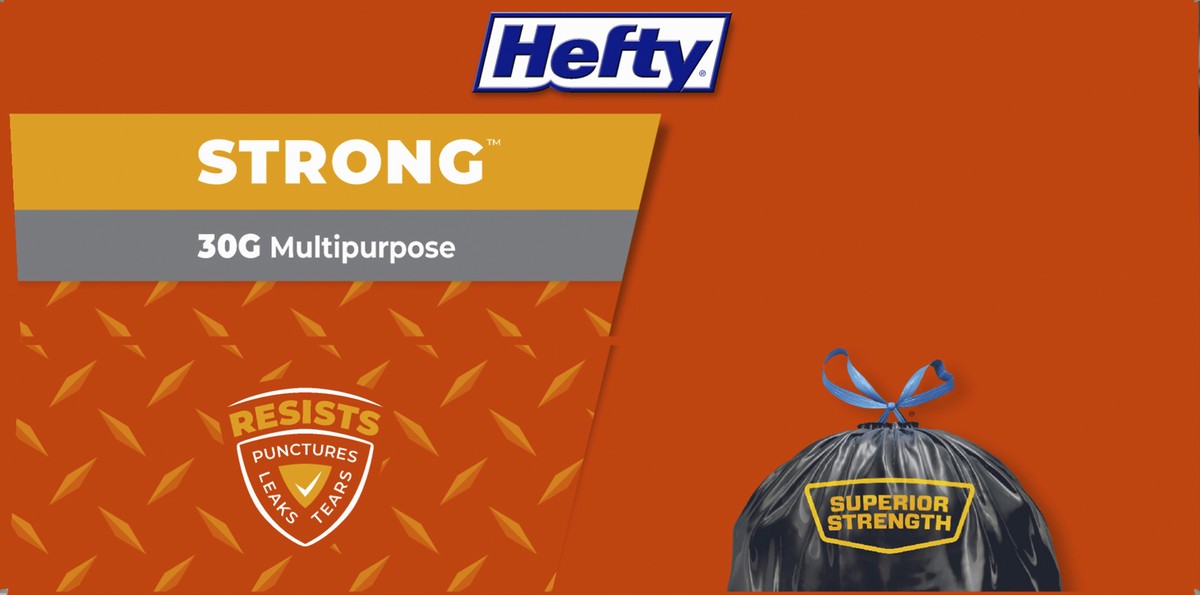 slide 6 of 9, Hefty Large Multipurpose 30G Strong Drawstring Bags Super Mega Pack 74 ea, 74 ct