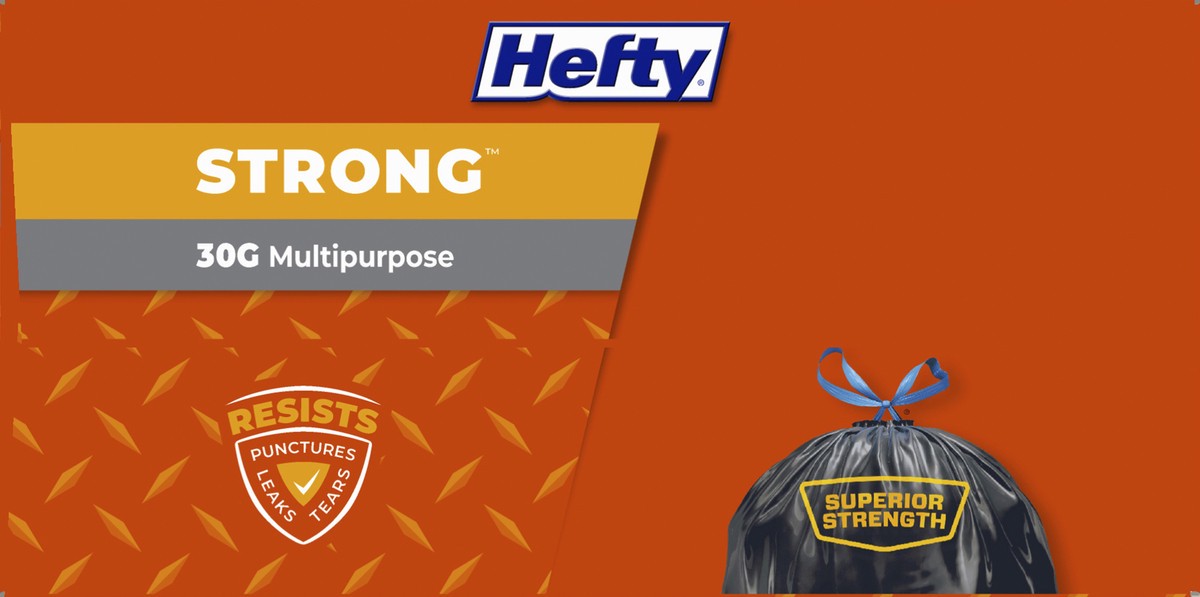 slide 8 of 9, Hefty Large Multipurpose 30G Strong Drawstring Bags Super Mega Pack 74 ea, 74 ct