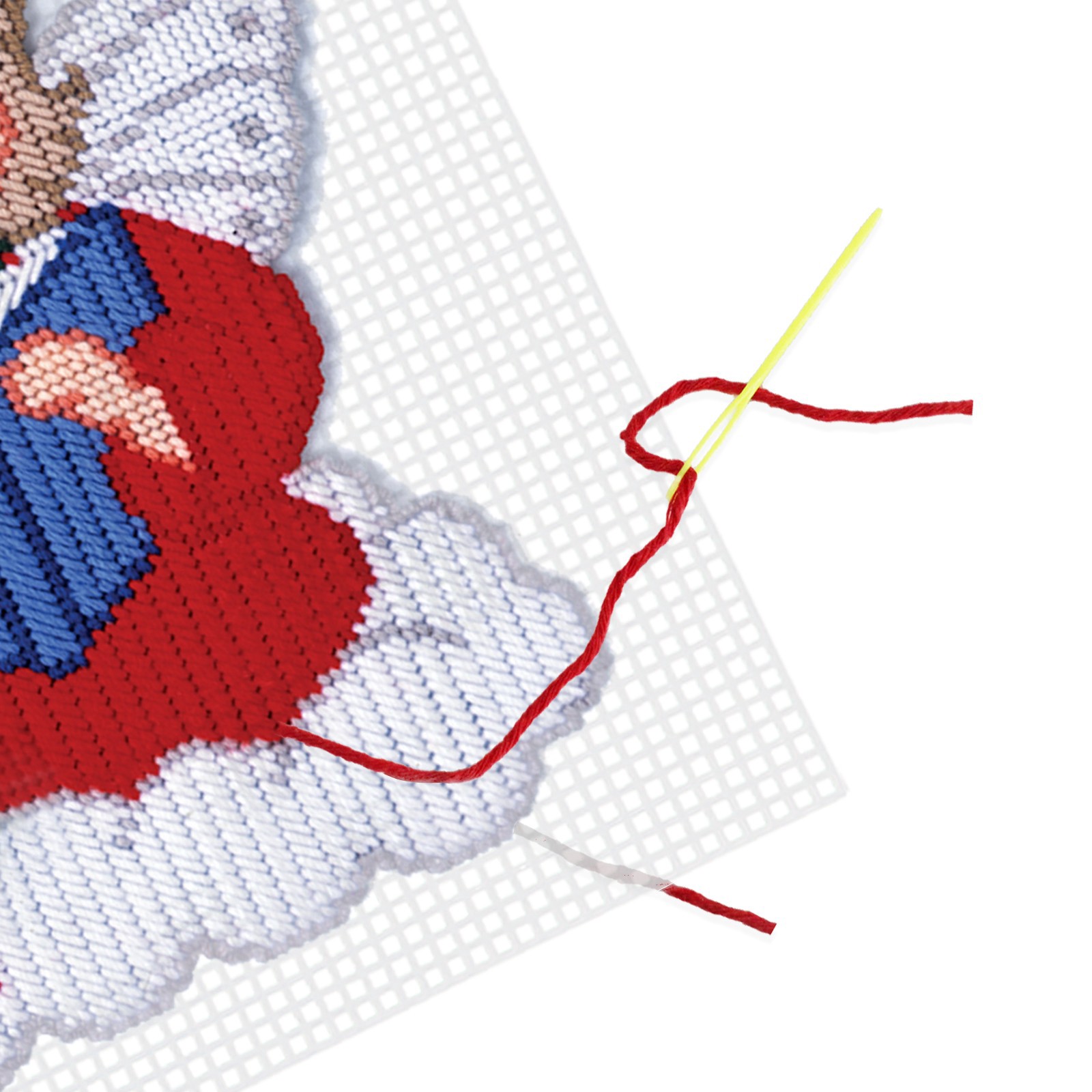 slide 2 of 3, Clear 7 Mesh Plastic Canvas By Loops & Threads, 10.4 in x 13.5 in