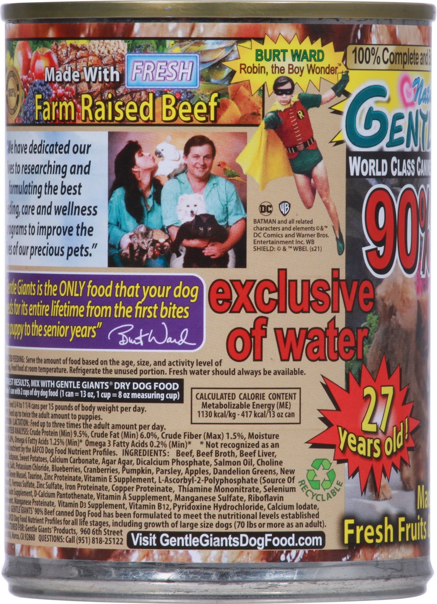 slide 2 of 10, Gentle Giants Grain Free 90% Beef Dog and Puppy Food 13 oz, 13 oz