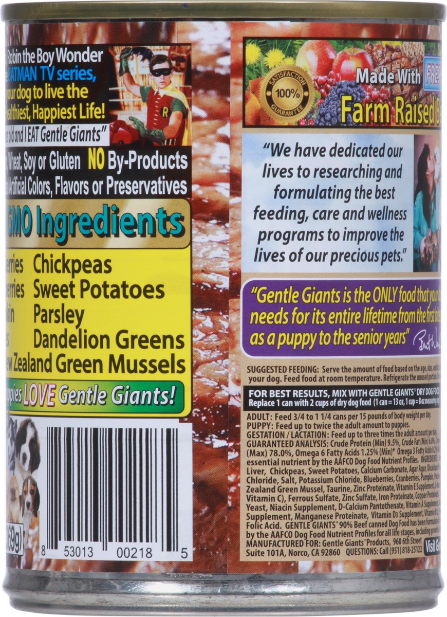 slide 6 of 10, Gentle Giants Grain Free 90% Beef Dog and Puppy Food 13 oz, 13 oz