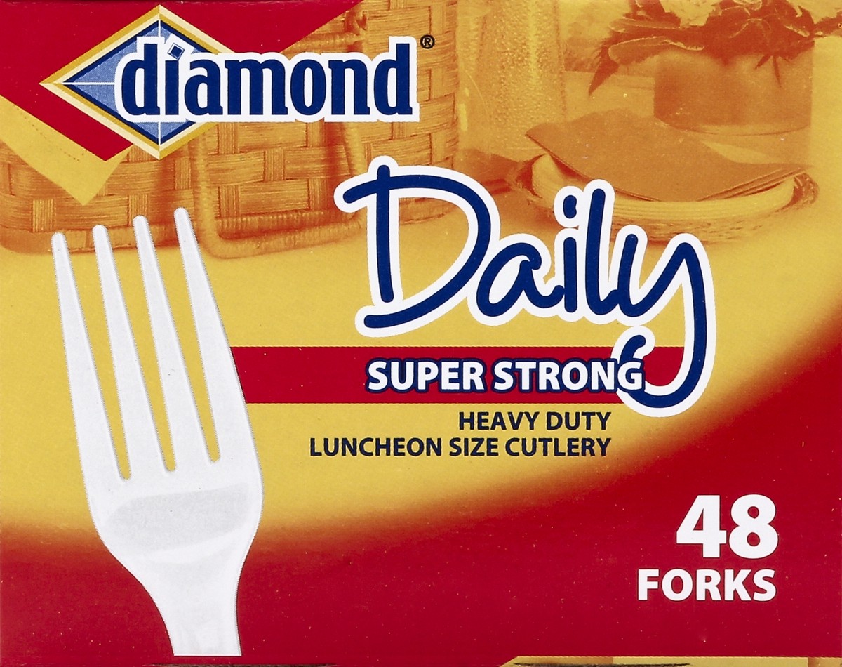 slide 4 of 6, Diamond Super Strong Forks, 48 ct